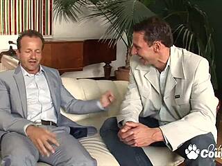 Busty Maid Colette Gets Double Penetrated by Two Hard Cocks in Wild Threesome