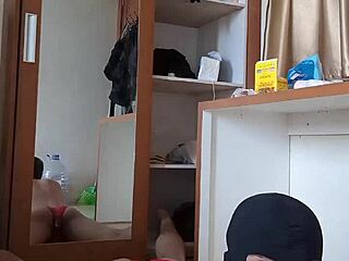 Sexy Gay In Red Underwear And Mask Plays Intense Anal With Dildo