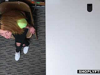 Alexa Raye seduces security officer at work