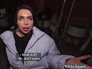 Public agent, check this huge-titted milf's sloppy blowjob and fast doggystyle!