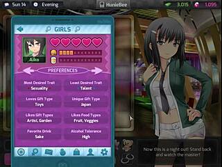 What Onss were made for in Huniepop female walkthrough