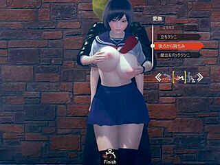 Emotionless AI Girl Gives Handjob And Blowjob In Hentai