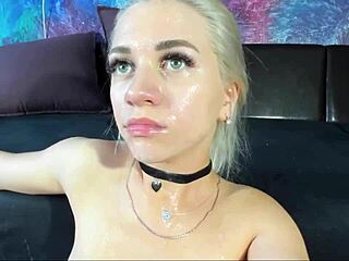 the teen sucks the monster cock before a facial cumshot