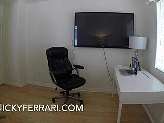 nicky ferrari works from home with big ass milf vibes