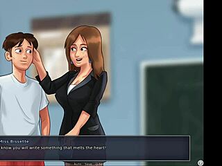 Summertime saga 44 • cumshot in the library