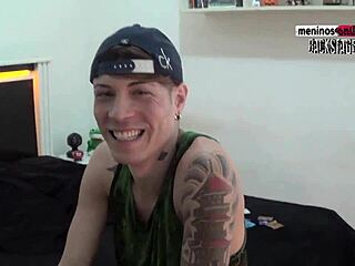 Gay Guy Deepthroats Monster Cock in Casual Making Of