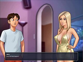 Blonde Gets Facial in Summertime Saga