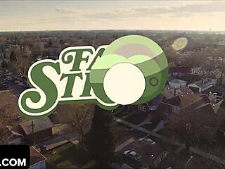 Big daddy has Bambi Brooks riding his monster cock