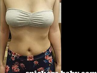 Big Ass Teen in Leggings Shows Off Curves at Home