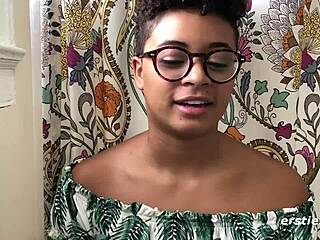 Kay's relaxing on the sofa, enjoying some self-love