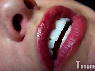 Franceska Explores Tongue Fetish in French Style