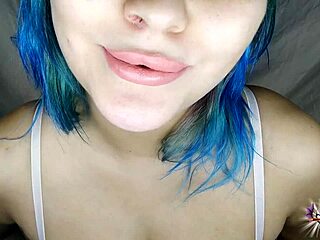 Feeling the intense mouth fetish as I paint my lips with seductive lipstick.