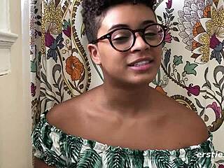 Kay's relaxing on the sofa, enjoying some self-love