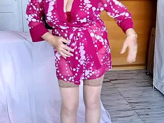 Mariaold Shows Big Tits And Holes For Your Cock