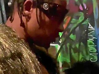 Ebony Man Cums In Mouth After Fucking In Party Bathroom