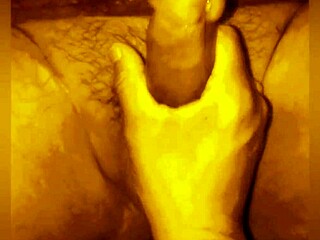 Prostitute strokes husband's cock outdoors