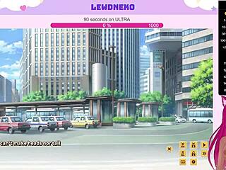 vtuber lewdneko gets naughty playing love cubed part 3 with big tits.