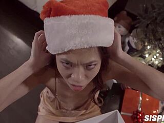 vina sky gets christmas dick in a box