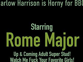 Harlow Harrison intensely tongue fucked by big black cock