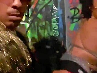 Ebony Man Cums In Mouth After Fucking In Party Bathroom