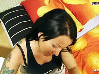 Daughter's Friend Secretly Engages With The Mother In German Roleplay