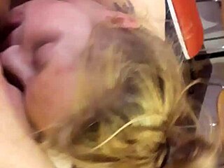 wife dives deep with a straight-up rimjob on her man.