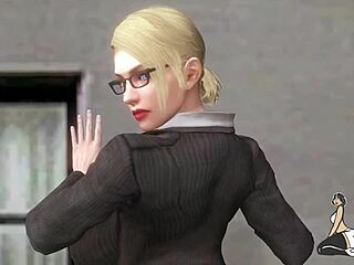 보스 레이디가 거래를 위해 괴물 자지로 세게 박힘