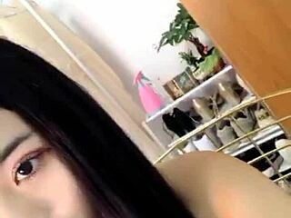 Hot girl handles massive cock in live stream show