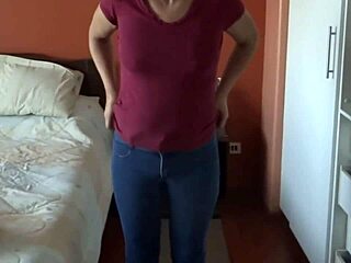 First Masturbation Before Stepson With Cum On Tits