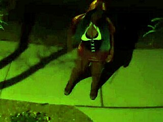 Lil Red Shanice In Choking And Squirting Action