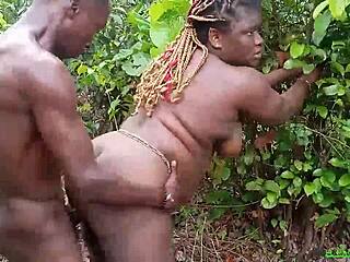 I slammed my community girlfriend hard in the bush with her big ass bent over