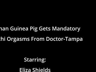 Eliza Shields, human guinea pig, endures forced Hitachi orgasms in medical tests by Doctor Tampa