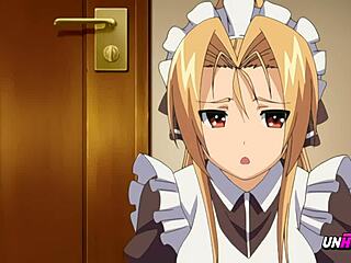 Pembantu remaja ketahuan nakal, dihukum di adegan hentai liar