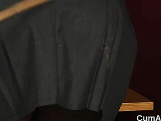 Hot model swallows all the jizz