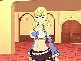 Lucy Natsu Fairy Tail hentai pipe et éjac sur la gueule