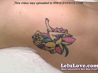 POV dotyky a trením tetovania potom cum - Lelu Love