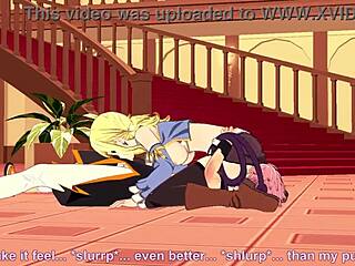 Lucy Natsu Fairy Tail Hentai Blowjob and Cumshot Action