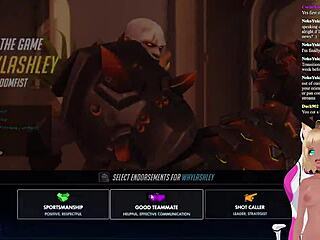 Vtuber Lewdneko Plays Overwatch and Gets Spanked in Anime Fun