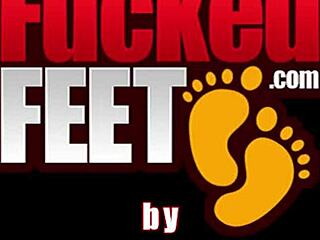 cute shy teen tries first footjob with toes