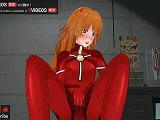 Uncensored hentai asuka gives footjob and jerk instructions