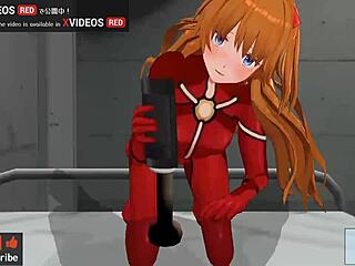 Uncensored hentai asuka gives footjob and jerk instructions
