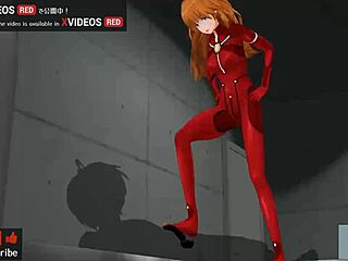 Uncensored hentai asuka gives footjob and jerk instructions