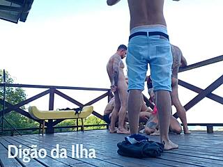 Fucking those curvy asses on the balcony