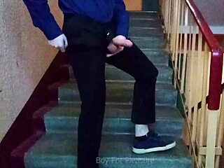 bisexual bodybuilder jerks off outdoors after school