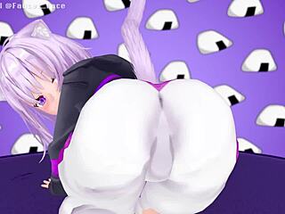 네코마타 오카유가 팬들에게 야한 헨타이 액션으로 보상