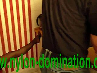 Nylon Domina Trains Housewife Slave In BDSM Humiliation With Spitting