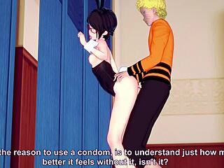 ¡Maldición, Sarada seduce al 7mo Hokage en la habitación de Baruto!