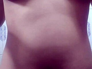 hot romantic couple has hard sex in bathroom