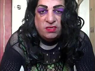 Sissy Crossdresser Shoots Load After Masturbation