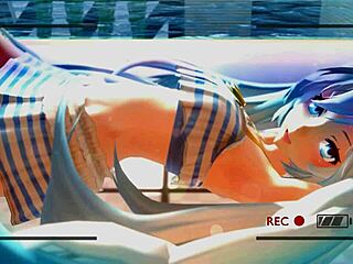 Miku gets wet and teases by the pool in part 1